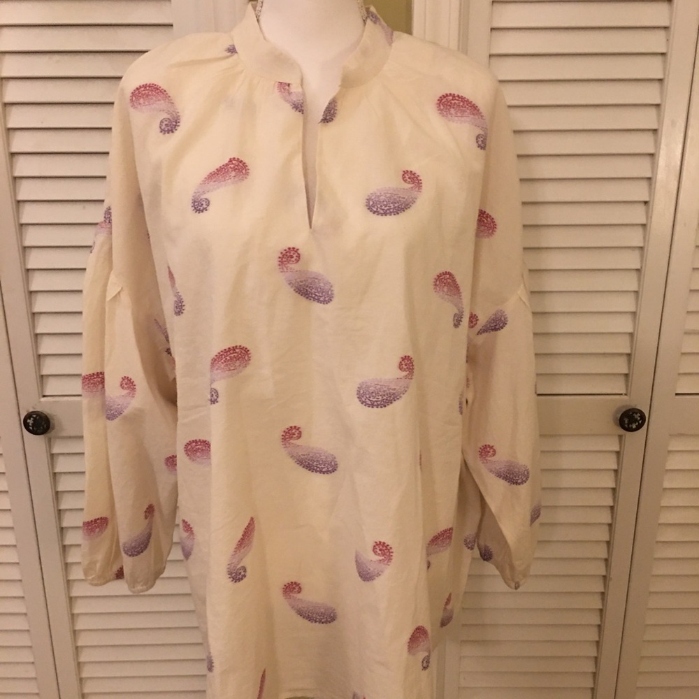 J. Jill Cotton Blend Breezy Top Size XL Tall